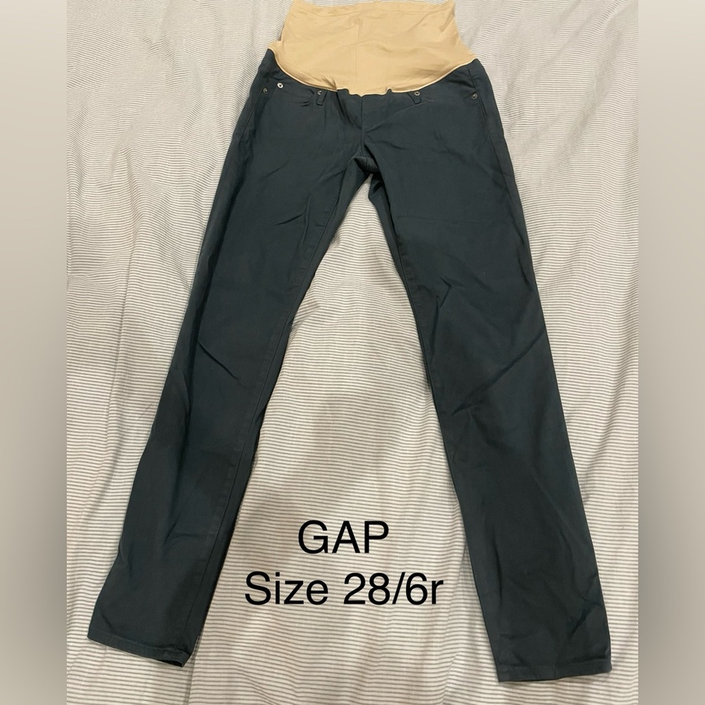 GAP Green Maternity Skinny Pants